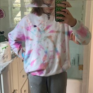 Urban Outfitters Champion Tie Dye Sweatshirt